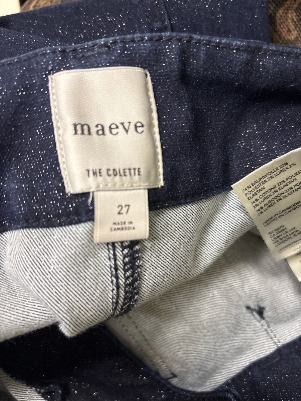 Maeve Sparkle Indigo Wide Leg Jeans - Picture 9 of 13